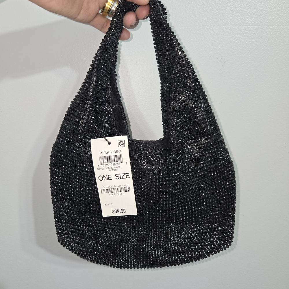 NWT INC International Concepts Elegant Black Mesh Hobo Bag